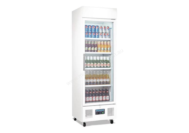 caption Polar DM076-A - Upright Display Chiller 322Ltr Single Door Fridge