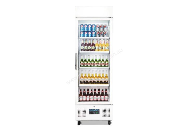 caption Polar DM076-A - Upright Display Chiller 322Ltr Single Door Fridge