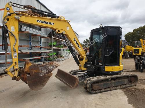 2014 YANMAR VIO55-6 EXCAVATOR WITH A/C CABIN, HITCH, BUCKETS AND 2838 HOURS