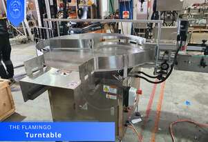Flamingo 1200mm Feeding/Collection Turn Table With Twin Belt Transfer (Fully Stainless-Steel)