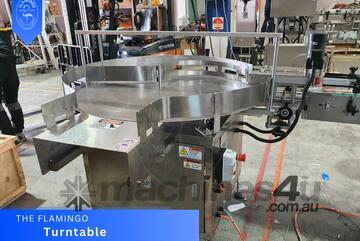 Flamingo 1200mm Feeding/Collection Turn Table With Twin Belt Transfer (Fully Stainless-Steel)