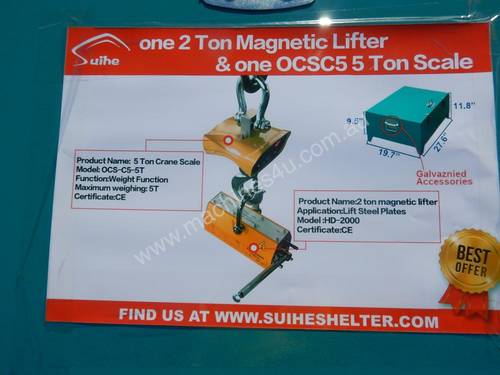 2 Ton Magnetic Lifter, 5 Ton Scale