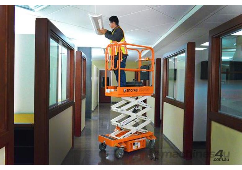 caption SNORKEL S3008P COMPACT SCISSOR LIFT