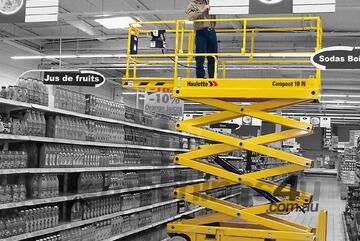 Haulotte 26ft Narrow Electric Scissor Lift Compact Design with High Performance for Tight Spaces