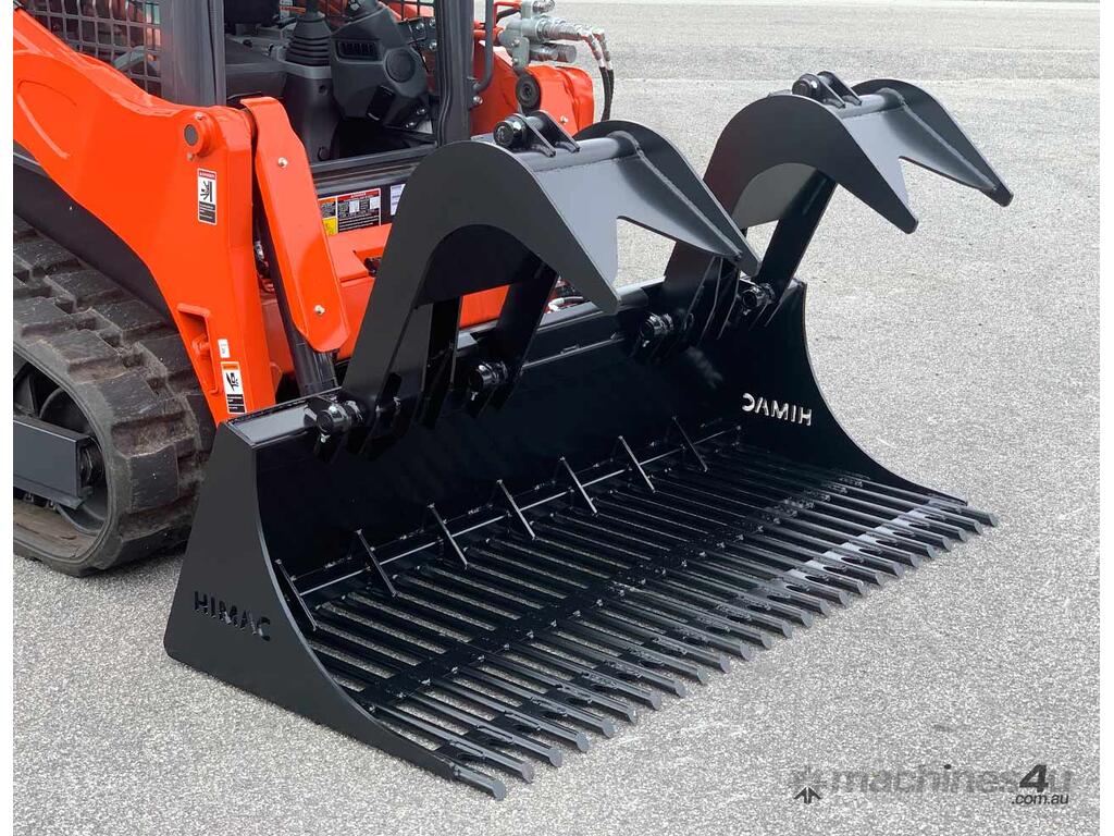 New 2020 Himac Skid Steer Rock Grapple Bucket Skid Steer Grapple In