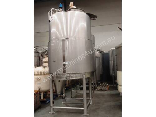 Stainless Steel Jacketed Mixing Tank, 5,000Lt, 1700mm Dia x 2400mm H
