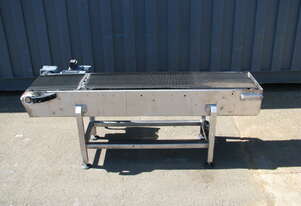 STAINLESS STEEL Motorised Belt Conveyor - 1.65m long