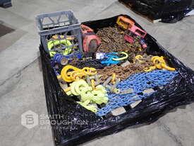 PALLET COMPRISING OF ASSORTED CHAIN BLOCKS & LIFTING CHAINS - picture0' - Click to enlarge