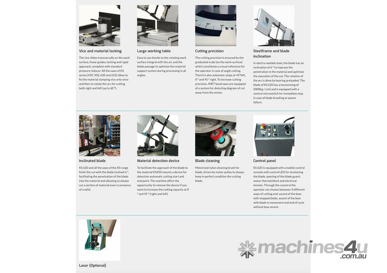 caption IMET KS 620 Semi-Auto Mitre Saw - 620mm - Made in Italy - IN STOCK