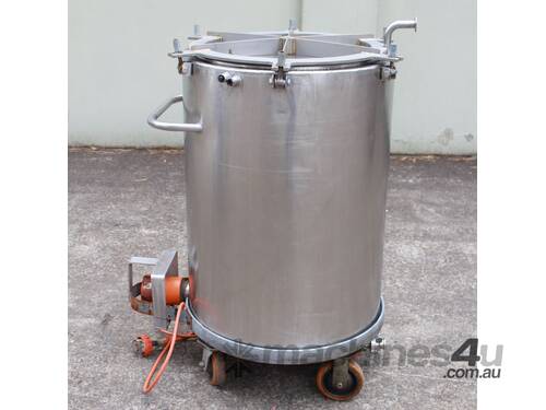 Electrically Heated Stainless Steel Jacketed Tank.