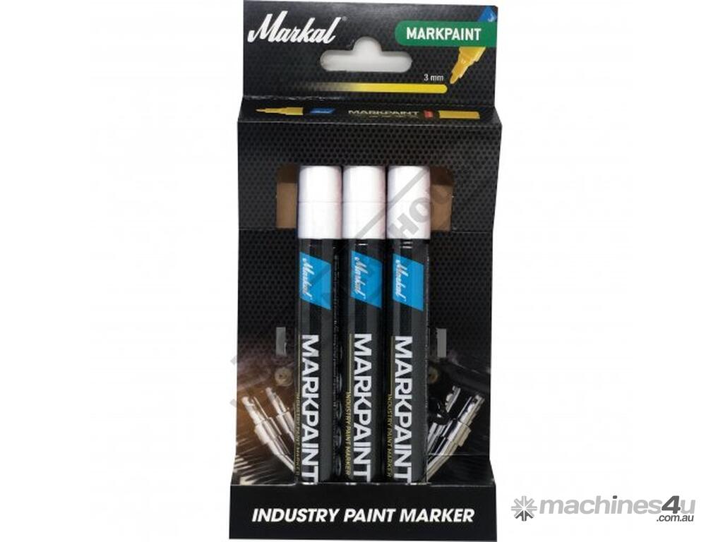 New markal MK975W3 White Liquid Paint Marker Weatherproof 3 x Marker