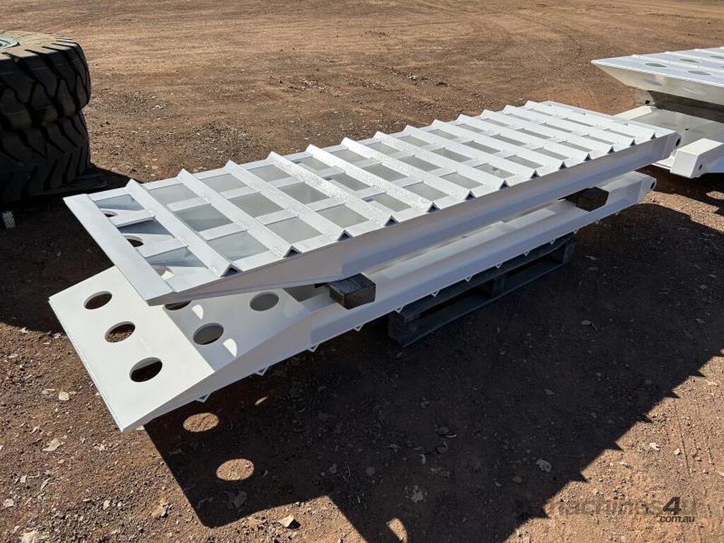 Used Lot 43 NEWLY FABRICATED STEEL TRAILER RAMPS Container Ramps in