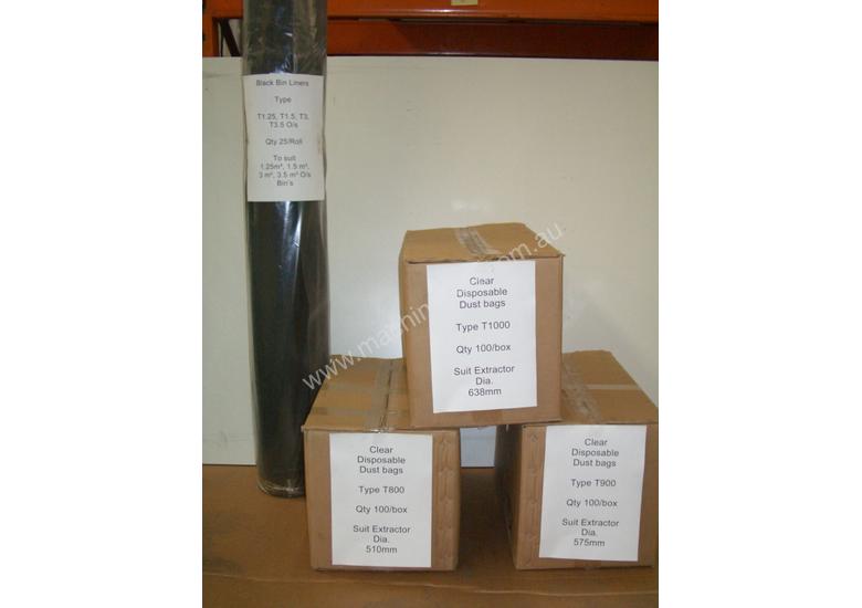 caption T800 Clear Dust Collection bags, 515mm