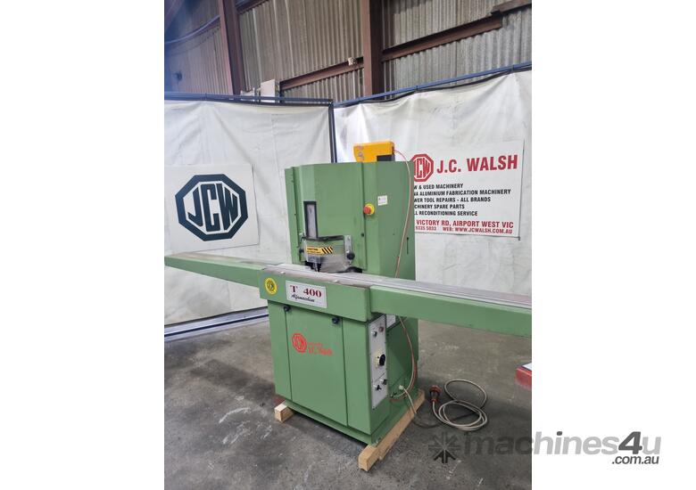 caption Alfa Macchine Timbre V Double Mitre Saw Three Phase