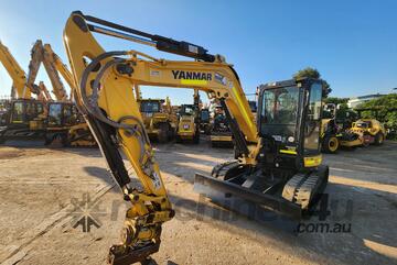 2021 YANMAR VIO55-6 EXCAVATOR WITH A/C CAB, TILTING HITCH, BUCKETS AND 1530 HOURS
