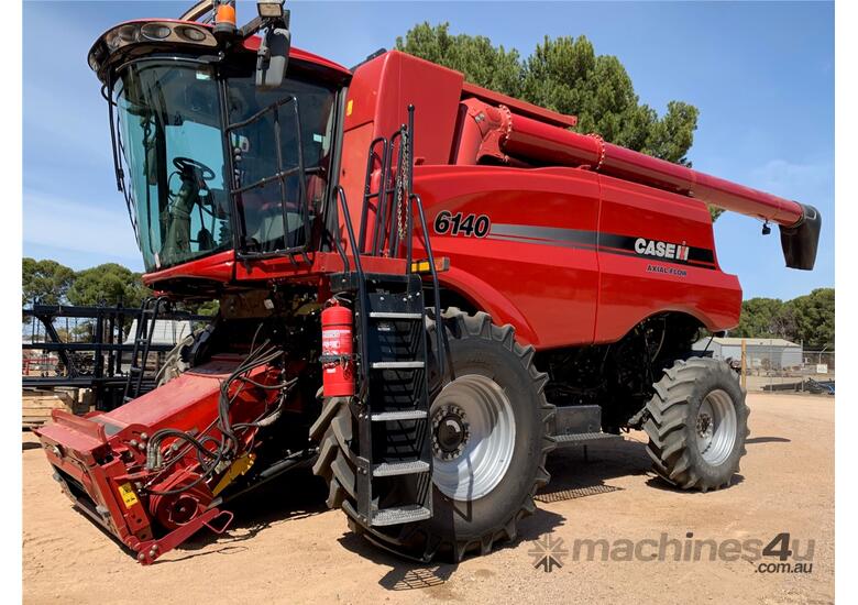 caption Case IH 6140 Axial Flow Combine & MacDon FD135 Front