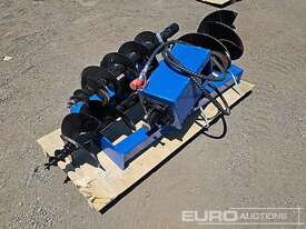 Unused GIYI Auger to suit Skidsteer Loader, 8in Auger, With 12in/16in Auger Rod  - picture1' - Click to enlarge