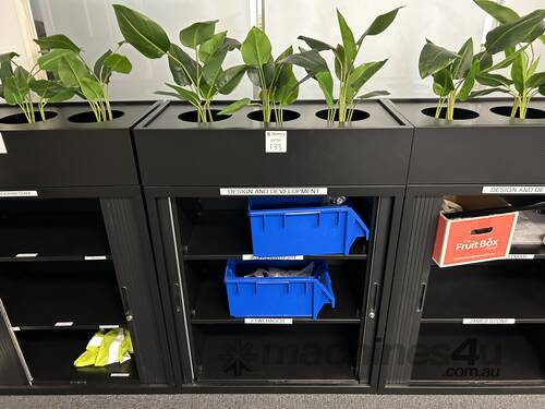 Sliding Door Cabinet with Planter Box