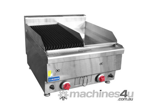 GASMAX Benchtop Combo 1/2 Char & 1/2 Griddle - JUS-TRGH60