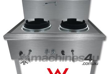 Gasmax Stainless Steel Waterless Nature Gas Double Wok Chimney Burner Ww 2Nc