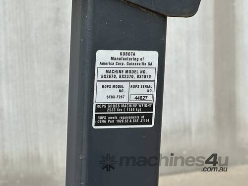 caption Kubota BX2670 4WD Tractor