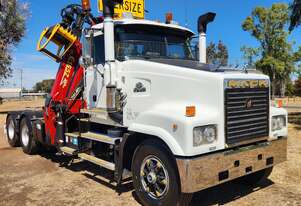 Mack Trident CLS 6x4 Prime Mover with Palfinger Epsilon C165Z Grab Crane Truck. One Owner Ex Govt.
