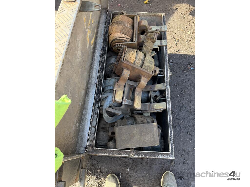 Used Assorted truck ratchet straps and load binders in aluminium ...