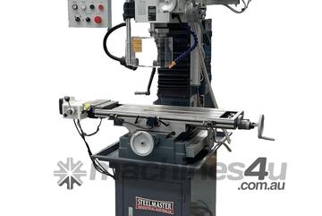 Industrial Built Geared Head Mill Drill With 3 Axis Digital Readout, Power Quill Feed,