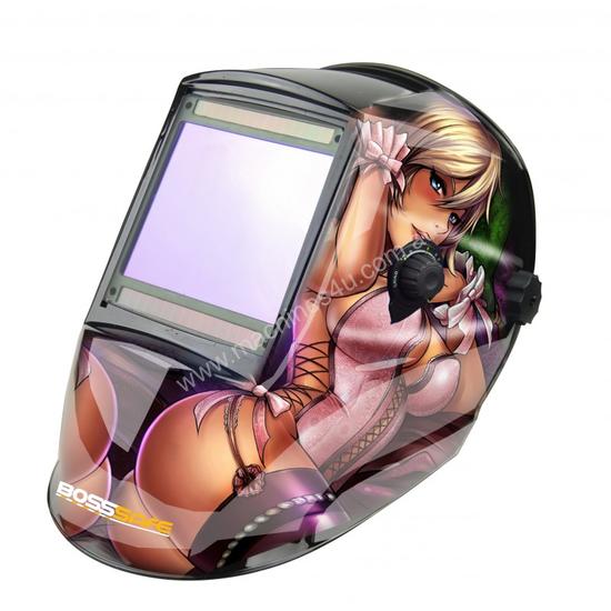 caption Vixen Mega View Electronic Welding Helmet