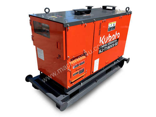 Kubota Diesel Generator - 18KVA 3 Phase- KJT180VX with Bund