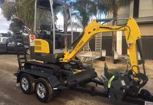 Wacker Neuson 2025 EZ17 Hydraulic QH (1.7T) Excavator and Trailer package 5 year warranty Wacker Neuson 2025 EZ17 Hydraulic QH (1.7T) Excavator and Trailer package 5 year warranty
