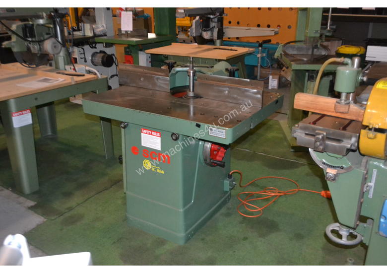 caption SCM sliding table spindle moulder