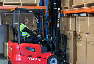 Hyworth 1.5T 3 Wheel Battery Electric Counterbalance Forklift - Simple Operation!