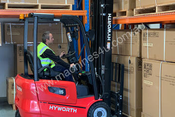 Hyworth 1.5T 3 Wheel Battery Electric Counterbalance Forklift - Simple Operation!