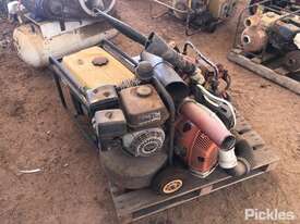Pallet of Assorted Equipment, Stihl Blowers, Subaru Generator, Pump. Working Condition Unknown,Seria - picture0' - Click to enlarge