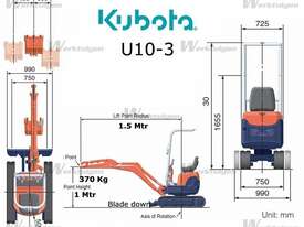 Kubota U10-3 Excavator - picture1' - Click to enlarge