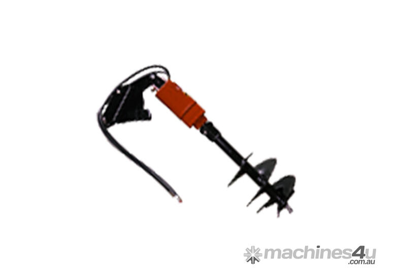 caption FINER HYDRAULICS - POST HOLE BORER COMBO Complete with 150mm, 300mm & 450mm Augers
