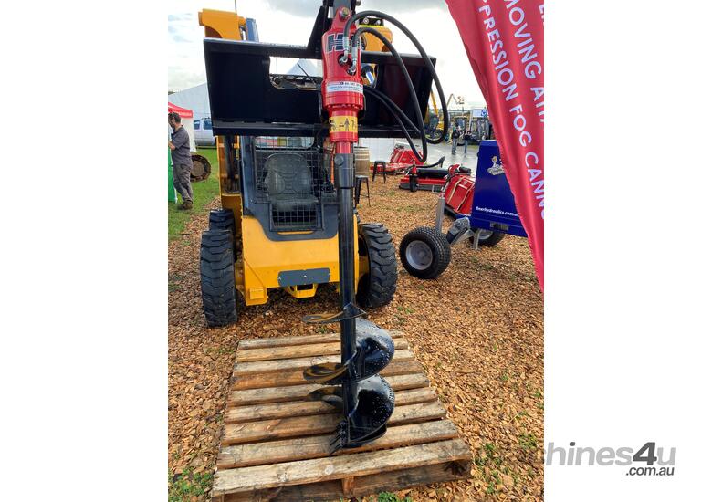 caption FINER HYDRAULICS - POST HOLE BORER COMBO Complete with 150mm, 300mm & 450mm Augers