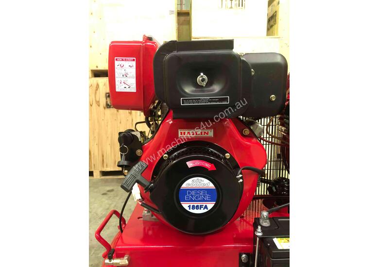 caption BOSS 42 CFM/ 10HP DIESEL COMPRESSOR ON 160L TANK