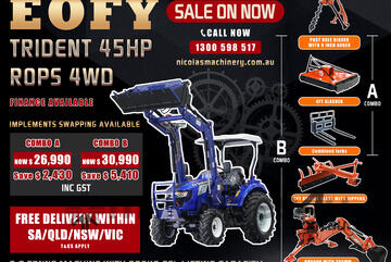 2024 EOFY TRIDENT 45HP 4WD TRACTOR COMBO DEAL