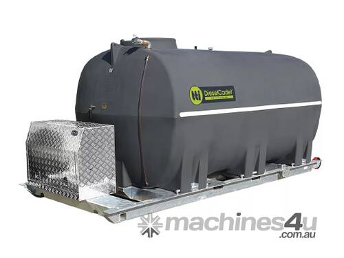 caption NEW 5000LTR DIESEL TANK WITH SKID, PUMPSET AND HOSES