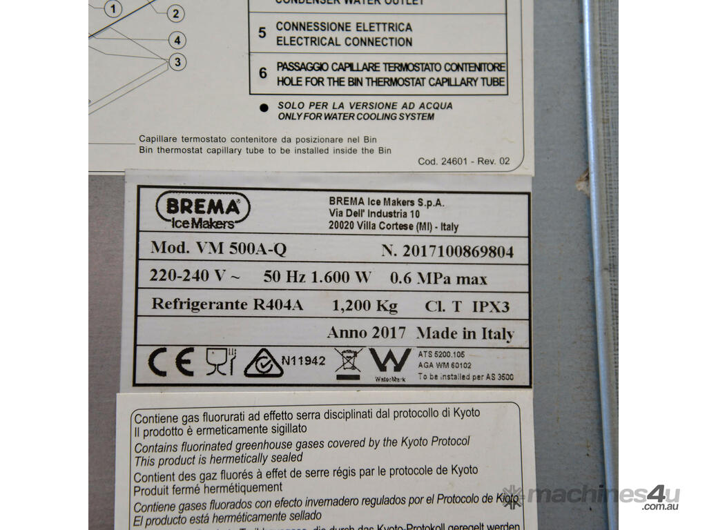 New brema VM500AQ Bin 240PE Ice Maker Machines in OTTOWAY, SA