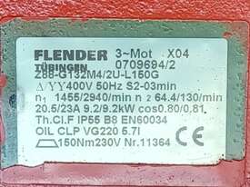 Flender 9.2 kW 64 RPM Electric Motor Reduction Gearbox Drive 0709694/2 288-G132M4/2U-L150G - picture0' - Click to enlarge