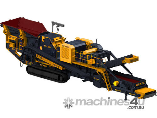 caption Fabo FTI-110s Mobile Impact Crusher with Vibrating Screen