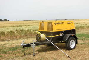 176CFM Rotary Screw Compressor, Diesel Driven, Mounted on Standard Trailer with Blowgun and Hose ree