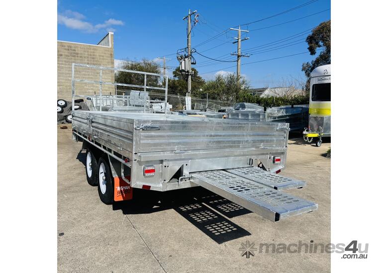 caption 12x7 Flat Top Trailer 3500KG ATM With Ramps BIGMAN TRAILER