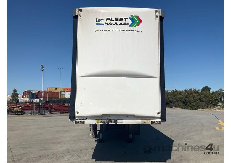 caption 2022 Tiger Semi Trailers ST3 Tri Axle Drop Deck Curtainside B Trailer
