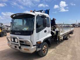 2005 Isuzu FRR550 Flatbed Crane Truck - picture1' - Click to enlarge