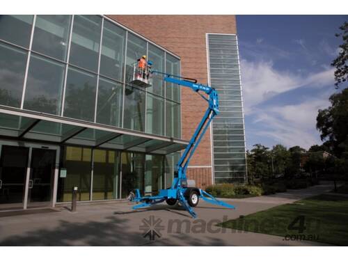 caption Genie TZ-34/20 Trailer Mounted Boom Lift