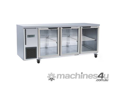 Stainless Steel Triple Glass Door Workbench Fridge - TL1800TNG-3D